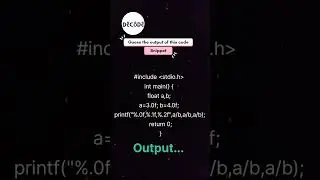 Here, Output will be round-off and (.) specifying decimal places.✨ #coders #coding#decoder#decoding