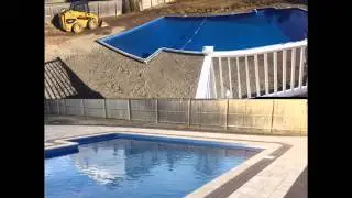 Cambridge Pool Patio w/ Fire Features | West Islip, N Y 11795 | Stone Creations of Long Island Inc.