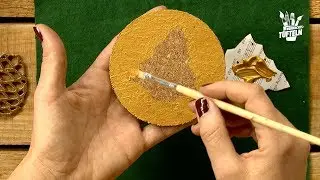 Kork Untersetzer mit weihnachtlichen Motiven - DIY Weihnachts-Deko