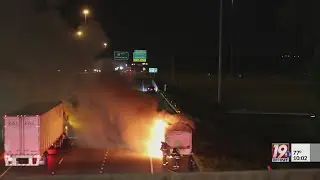 Decatur Fire Respond Camper fire at I-65/565 Interchange