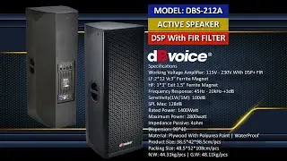Professional Active Speaker sudah DSP dan FIR Filter | dBvoice DBS-212A