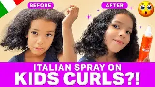 MOM Does Daughter&rsquo;s Curls with ITALIAN SPRAY 😱 |Alama Reactivator on 4C Kids Hair!| The Brigy Family