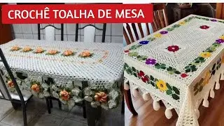Вязаная крючком скатерть, красивые дизайны, вдохновляйтесь!
