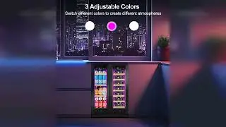 Review: 24'' Beverage Refrigerator Wine Fridge with 3 Layers Drawer Dual Temperature Zone