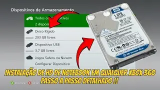 🔧 Instalação de HD de Notebook em qualquer Xbox 360 | Passo a Passo Detalhado