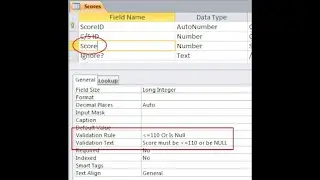MICROSOFT ACCESS: VALIDATION RULES AND VALIDATION TEXT. LESSON 3