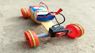 Easy Way To Make Motor Powered Toy Car 🚗 At Home | 2025 Best craft video.. 