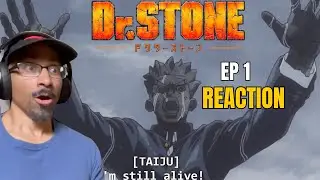 FIRST TIME REACTING TO Dr.  Stone Episode 1 (And Review) | What A Nightmare...