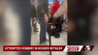 Customers restrain robbery suspect at store in Rogers, Arkansas
