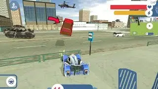 Supercar Robot (Super Car Collision Red Car) Robots threw Car on Road Side - Android GamePlay HD