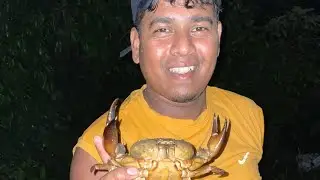 # black crab 🦀 catching #gujarati vlog#4kvideo #iphone12#sweet Wotar crab 🦀
