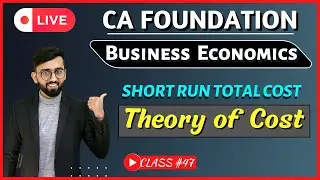 Short Run Average Costs Curves | Theory of Cost CA Foundation Economics| Chapter 3 Unit 2 |