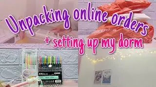 Unpacking my online orders | setting up my dorm and moving in 📚