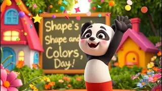 Poppy Panda Plays with Shapes & Colors | Popular Nursery Rhyme | Educational Kids Songs