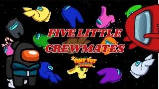 Five  Little Crewmates Jumping on the Bed 🛏️ | Among Us Nursery Rhyme Song