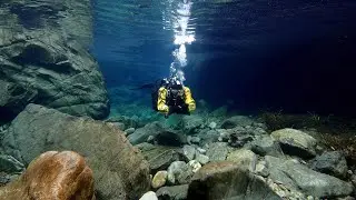 Scuba Diving a  Crystal Clear Cumbrian River, Birks Bridge UK