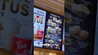 Tim Hortons menu outside of Canada is amazing! #TimHortons #lotus #Dubai #Canada