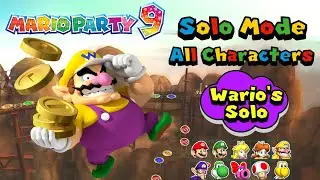 Mario Party 9 - Solo Mode - All Characters Playthrough - Part 5 Wario's Mini Stars Run (P)