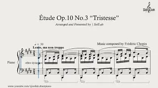 &Eacute;tude Op.10 No.3 (&ldquo;Tristesse&rdquo;) &ndash; Fr&eacute;d&eacute;ric Chopin | Piano Sheet Music + Tutorial