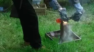 Neil Burridge casting a bronze axe