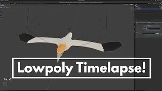 Lowpoly Northern Gannet Timelapse for a game!