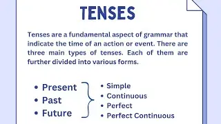 Tenses | All tenses in a nutshell | @Arcane-engofficial #english #englishgrammar