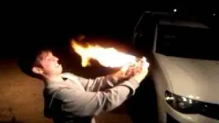 Drunken flame thrower