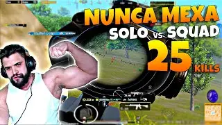SOLO vs SQUAD FOI INSANO! 25 KlLLS FULL PLAYERS! PUBGMOBILE