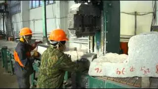 Изготовление гранитной брусчатки на нашем заводе.