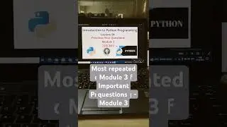 Module 3 Important Questions Python Programming 21EC643