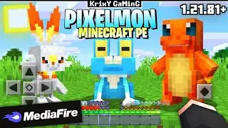 NEW POK&Eacute;MON ADDON FOR MCPE/BE 1.21.81+ | BEST PIXELMON MOD IN MINECRAFT PE ( BEDROCK ) | 2025 !