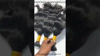 Bulk human hair for braiding #rawindianhumanhair #humanhairextensions #rawindianhumanhair
