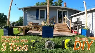3-Tool, DIY Patio Build | Planter Boxes, Bench Seating
