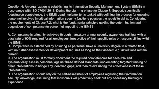 ISO 27001 2013   Information Security Management System Lead Implementer Free Practice Test video