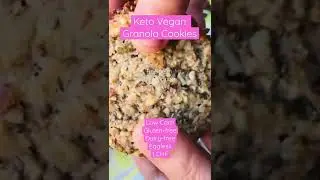 Keto Vegan Granola M&uuml;sli Cookies💓Flourless, Gluten-free, Sugar-free, Dairy-free, Low Carb, LCHF