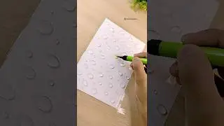 Painting using syringe 💉💫 |  water drop painting technique | #shorts