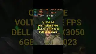 Queda energia TDP 30w Dell G15 RTX3050 6GB 5530 Benchmark Afterburner Queda Fps #warzone2 #rtx3050