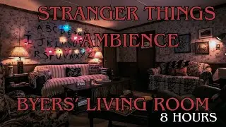 Stranger Things - Byers&rsquo; Living Room Ambience 8 Hours | 80s Synth & Flickering Lights