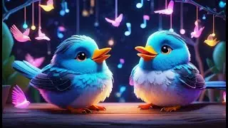 Four Flying Birds Sing Goodnight | Peaceful Bedtime Counting Song for Kids | Rhymes and Baby Songs