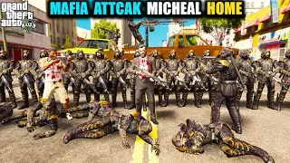 GTA V : MICHAEL HOME MAFIA ATTACK BIG FIGHT IN GTA 5