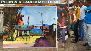 Plein Air Watercolor Tutorial | Temple Landscape