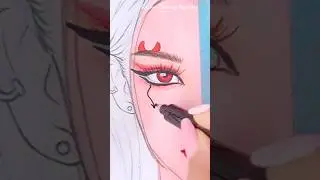Angel versus devil drawing ( last part ) || Devil drawing episode   #CreativeArt #Satisfying #shorts