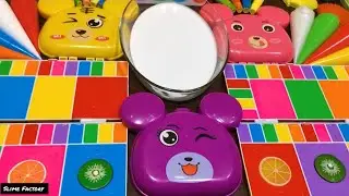 🐦💐🌞Special Satisfying With Clay Piping Bags | Mixing Random Things into Slime#slimevideos#satisfying