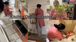 Modular Kitchen Deep Cleaning Video | Kitchen Deep Cleaning | How to Clean Kitchen Trolley |