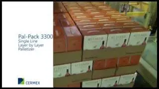 Single line layer by layer palletizer : Pal-Pack 3300