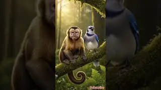 Monkey & Bird Friendship | Short Animal Story#AnimalStory #ShortStory #Monkey #Bird #Friendship #Kid