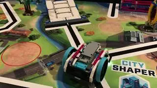 Spike Prime Robot Drives up the City Shaper Bridge