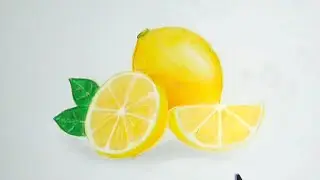 Lemon Drawing || Lemon Drawing colour ||