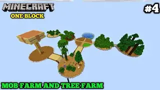 Minecraft Java Edition | Minecraft One Block Gameplay | Mob Farm & Tree Farm  In Tamil | Part-4