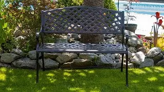 PATIOFLARE CAST ALUMINUM BENCH